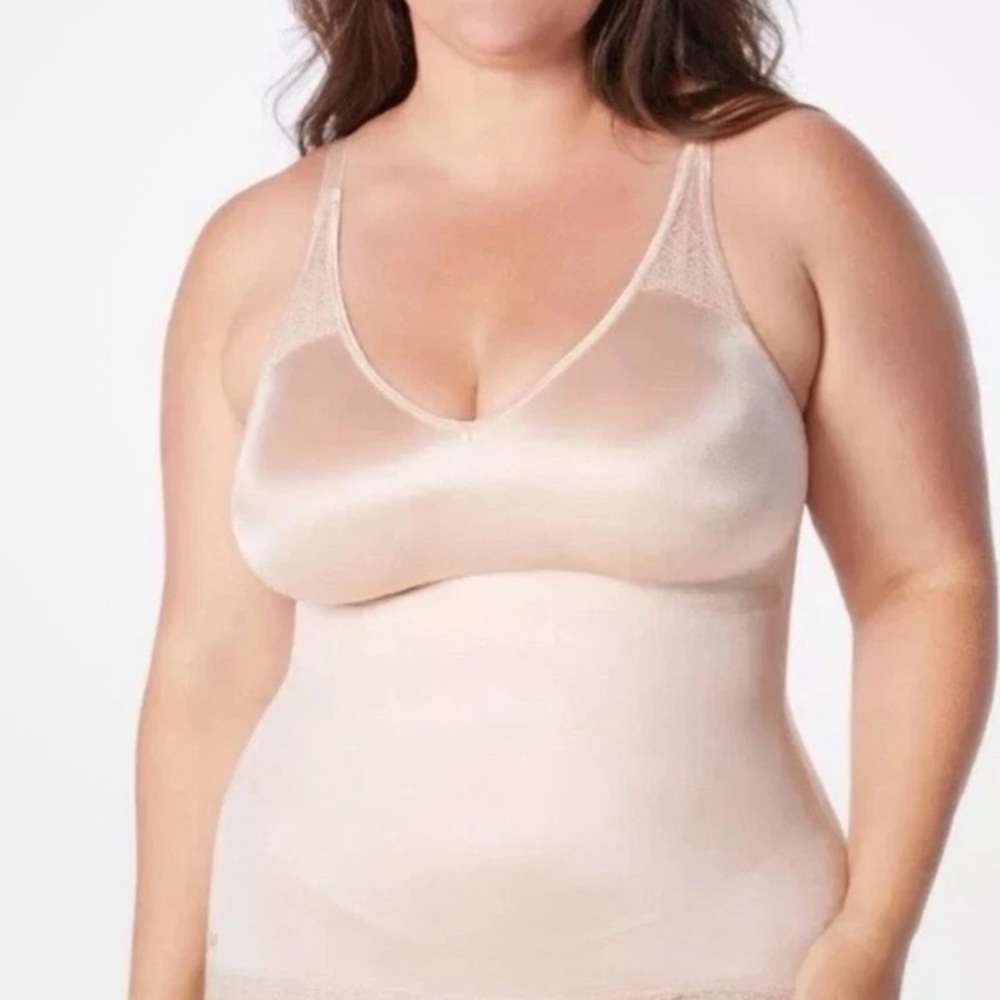 RUBY RIBBON PIN UP CAMI #3055 size 48 Pale Nude New